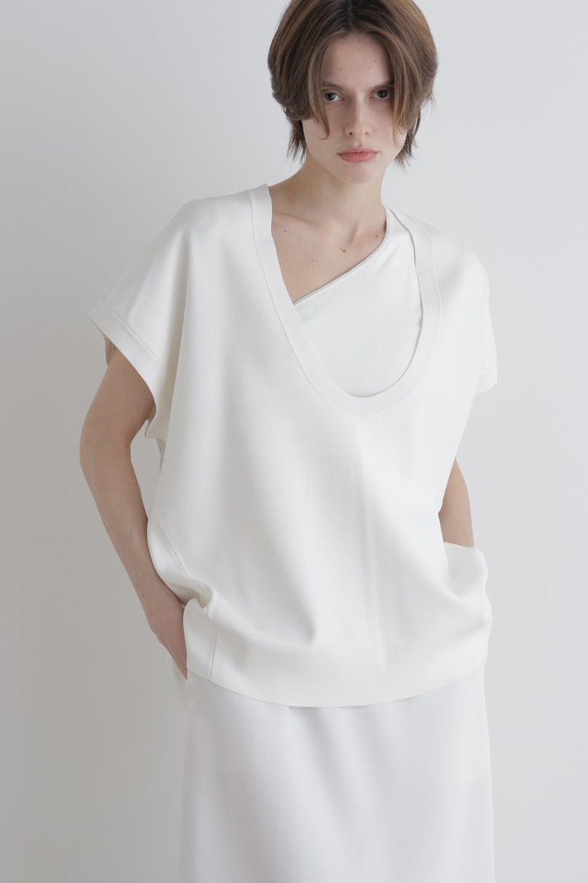 【ル フィル/LE PHIL】のUネックニットジレ 人気、トレンドファッション・服の通販 founy(ファニー) 　ファッション　Fashion　レディースファッション　Fashion for Women　トップス・カットソー　Cut & Sew Tops　ニット　Knit Tops & Sweaters　ベスト&ジレ / 重ね着スタイル　Vests & Gilets　カジュアルプルオーバー・ニットトップス　Pullovers & Knit Tops / Casual Pullovers　インナー　Innerwear　シンプル　Simple, Minimal　スタンダード　Standard, Basic　ドレープ　Drape, Draping Fabric　新作・新入荷　New Arrivals / New In　other-2|ID: prp329100004888806 ipo3291000000036510920