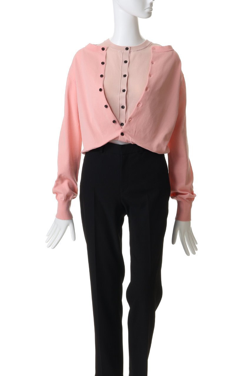 【クラネ/CLANE】のW LAYERED KNIT CARDIGAN ニット/セーター 人気、トレンドファッション・服の通販 founy(ファニー) 　ファッション　Fashion　レディースファッション　Fashion for Women　トップス・カットソー　Cut & Sew Tops　ニット　Knit Tops & Sweaters　カーディガン・羽織り　Layered Style Cardigans　カーディガン　Cardigan, Knitwear　シンプル　Simple, Minimal　スリーブ　Sleeve, Long Sleeve / Short Sleeve　セーター　Sweater, Knitwear　ドッキング　Docking, Mixed Material　ベスト　Vest, Waistcoat　ロング　Long, Long-Length　夏　Summer　新作・新入荷　New Arrivals / New In　春　Spring　S/S・春夏　SS, Spring/Summer, Warm Season　other-6|ID: prp329100004888807 ipo3291000000036510930