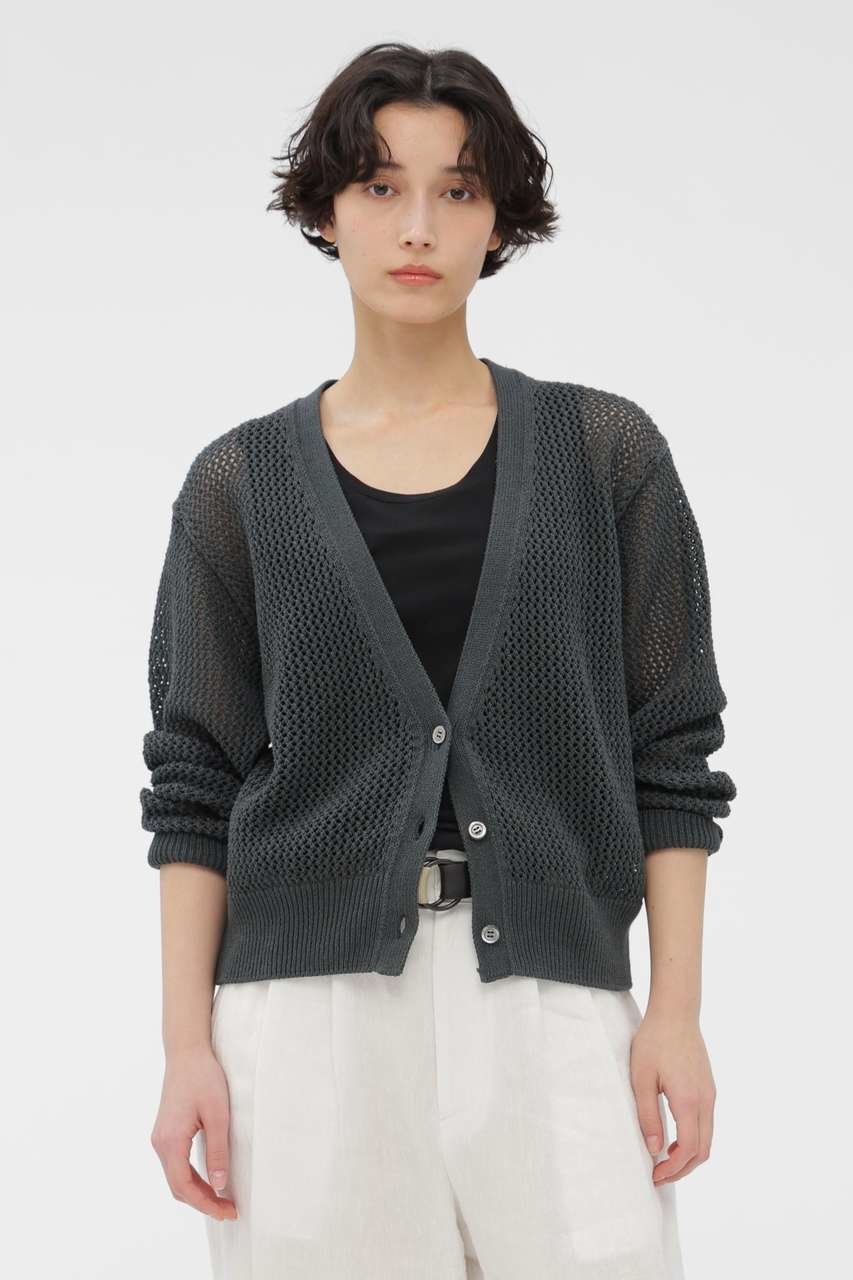 【マーガレットハウエル/MARGARET HOWELL】のPAPER COTTON MESH KNITWEAR 人気、トレンドファッション・服の通販 founy(ファニー) 　ファッション　Fashion　レディースファッション　Fashion for Women　トップス・カットソー　Cut & Sew Tops　ニット　Knit Tops & Sweaters　カーディガン・羽織り　Layered Style Cardigans　なめらか　Smooth, Silky Texture　カーディガン　Cardigan, Knitwear　シンプル　Simple, Minimal　メッシュ　Mesh, Net Fabric　リラックス　Relax, Relaxed Fit　新作・新入荷　New Arrivals / New In　 other-1|ID: prp329100004888809 ipo3291000000036510940