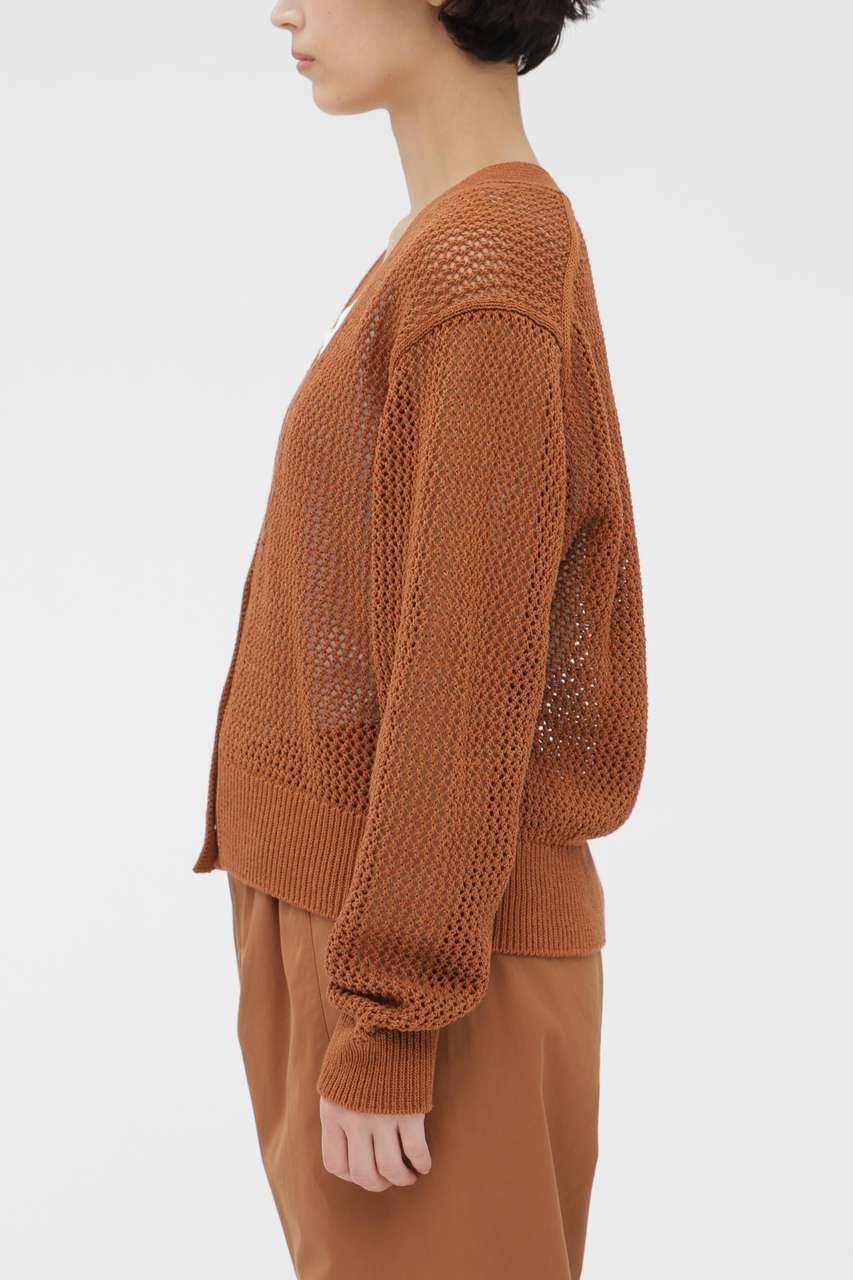 【マーガレットハウエル/MARGARET HOWELL】のPAPER COTTON MESH KNITWEAR 人気、トレンドファッション・服の通販 founy(ファニー) 　ファッション　Fashion　レディースファッション　Fashion for Women　トップス・カットソー　Cut & Sew Tops　ニット　Knit Tops & Sweaters　カーディガン・羽織り　Layered Style Cardigans　なめらか　Smooth, Silky Texture　カーディガン　Cardigan, Knitwear　シンプル　Simple, Minimal　メッシュ　Mesh, Net Fabric　リラックス　Relax, Relaxed Fit　新作・新入荷　New Arrivals / New In　other-3|ID: prp329100004888809 ipo3291000000036520648
