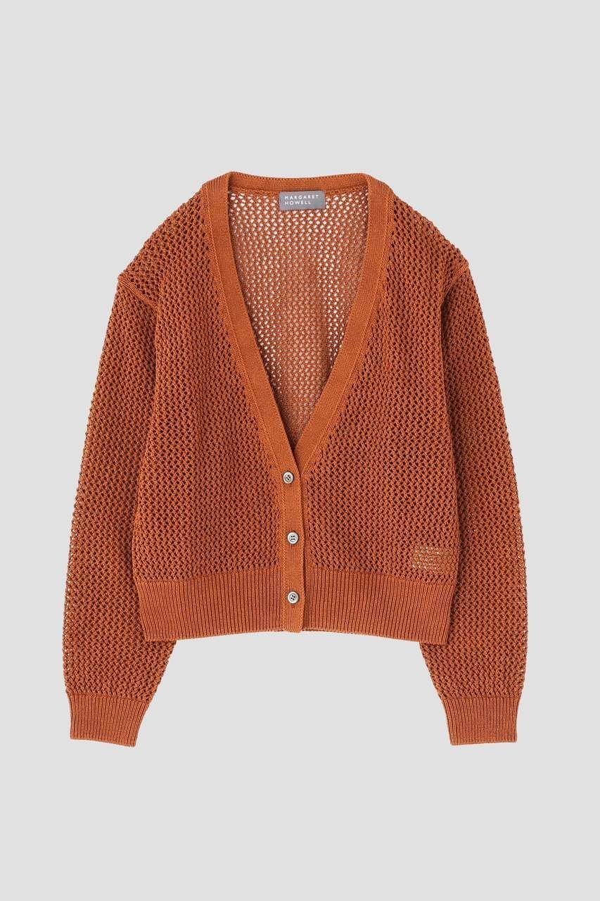 【マーガレットハウエル/MARGARET HOWELL】のPAPER COTTON MESH KNITWEAR 大人の最旬トレンドファッション＆コーディネート founy(ファウニー) 　ファッション　Fashion　レディースファッション　Fashion for Women　トップス・カットソー　Cut & Sew Tops　ニット　Knit Tops & Sweaters　カーディガン・羽織り　Layered Style Cardigans　なめらか　Smooth, Silky Texture　カーディガン　Cardigan, Knitwear　シンプル　Simple, Minimal　メッシュ　Mesh, Net Fabric　リラックス　Relax, Relaxed Fit　other-4|ID: prp329100004888809 ipo3291000000036848577