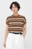 【マーガレットハウエル/MARGARET HOWELL】のHIGHTWIST COTTON KNITWEAR 人気、トレンドファッション・服の通販 founy(ファニー) ファッション Fashion レディースファッション Fashion for Women トップス・カットソー Cut & Sew Tops ニット Knit Tops & Sweaters カジュアルプルオーバー・ニットトップス Pullovers & Knit Tops / Casual Pullovers なめらか Smooth, Silky Texture エレガント 上品 Elegant シンプル Simple, Minimal 半袖 Short Sleeve, Half Sleeve 新作・新入荷 New Arrivals / New In thumbnail ブラウン|ID: prp329100004888810 ipo3291000000036510947