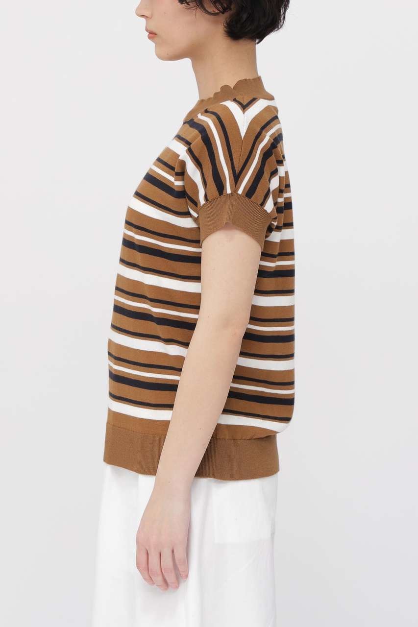 【マーガレットハウエル/MARGARET HOWELL】のHIGHTWIST COTTON KNITWEAR 人気、トレンドファッション・服の通販 founy(ファニー) ファッション Fashion レディースファッション Fashion for Women トップス・カットソー Cut & Sew Tops ニット Knit Tops & Sweaters カジュアルプルオーバー・ニットトップス Pullovers & Knit Tops / Casual Pullovers なめらか Smooth, Silky Texture エレガント 上品 Elegant シンプル Simple, Minimal 半袖 Short Sleeve, Half Sleeve 新作・新入荷 New Arrivals / New In other-3|ID: prp329100004888810 ipo3291000000036510949