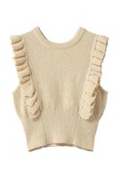 【クラネ/CLANE】のFRILL SLEEVE KNIT TOPS ニット/セーター 人気、トレンドファッション・服の通販 founy(ファニー) ファッション Fashion レディースファッション Fashion for Women トップス・カットソー Cut & Sew Tops ニット Knit Tops & Sweaters カジュアルプルオーバー・ニットトップス Pullovers & Knit Tops / Casual Pullovers コンパクト Compact, Small Size シンプル Simple, Minimal スリーブ Sleeve, Long Sleeve / Short Sleeve セーター Sweater, Knitwear フェミニン Feminine, Girly フリル Frill, Ruffle 夏 Summer 新作・新入荷 New Arrivals / New In 春 Spring S/S・春夏 SS, Spring/Summer, Warm Season |ID:prp329100004888812