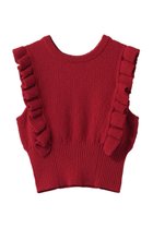 【クラネ/CLANE】のFRILL SLEEVE KNIT TOPS ニット/セーター 人気、トレンドファッション・服の通販 founy(ファニー) ファッション Fashion レディースファッション Fashion for Women トップス・カットソー Cut & Sew Tops ニット Knit Tops & Sweaters カジュアルプルオーバー・ニットトップス Pullovers & Knit Tops / Casual Pullovers コンパクト Compact, Small Size シンプル Simple, Minimal スリーブ Sleeve, Long Sleeve / Short Sleeve セーター Sweater, Knitwear フェミニン Feminine, Girly フリル Frill, Ruffle 夏 Summer 新作・新入荷 New Arrivals / New In 春 Spring S/S・春夏 SS, Spring/Summer, Warm Season thumbnail RED|ID: prp329100004888812 ipo3291000000036510961