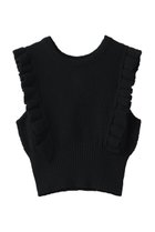 【クラネ/CLANE】のFRILL SLEEVE KNIT TOPS ニット/セーター 人気、トレンドファッション・服の通販 founy(ファニー) ファッション Fashion レディースファッション Fashion for Women トップス・カットソー Cut & Sew Tops ニット Knit Tops & Sweaters カジュアルプルオーバー・ニットトップス Pullovers & Knit Tops / Casual Pullovers コンパクト Compact, Small Size シンプル Simple, Minimal スリーブ Sleeve, Long Sleeve / Short Sleeve セーター Sweater, Knitwear フェミニン Feminine, Girly フリル Frill, Ruffle 夏 Summer 新作・新入荷 New Arrivals / New In 春 Spring S/S・春夏 SS, Spring/Summer, Warm Season thumbnail BLACK|ID: prp329100004888812 ipo3291000000036510962