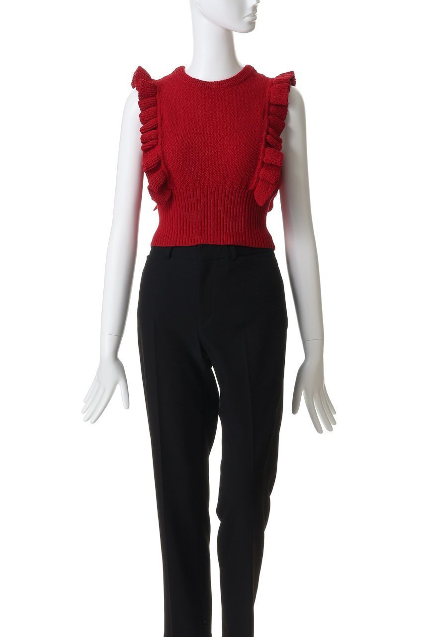 【クラネ/CLANE】のFRILL SLEEVE KNIT TOPS ニット/セーター 人気、トレンドファッション・服の通販 founy(ファニー) 　ファッション　Fashion　レディースファッション　Fashion for Women　トップス・カットソー　Cut & Sew Tops　ニット　Knit Tops & Sweaters　カジュアルプルオーバー・ニットトップス　Pullovers & Knit Tops / Casual Pullovers　コンパクト　Compact, Small Size　シンプル　Simple, Minimal　スリーブ　Sleeve, Long Sleeve / Short Sleeve　セーター　Sweater, Knitwear　フェミニン　Feminine, Girly　フリル　Frill, Ruffle　夏　Summer　新作・新入荷　New Arrivals / New In　春　Spring　S/S・春夏　SS, Spring/Summer, Warm Season　other-2|ID: prp329100004888812 ipo3291000000036510963