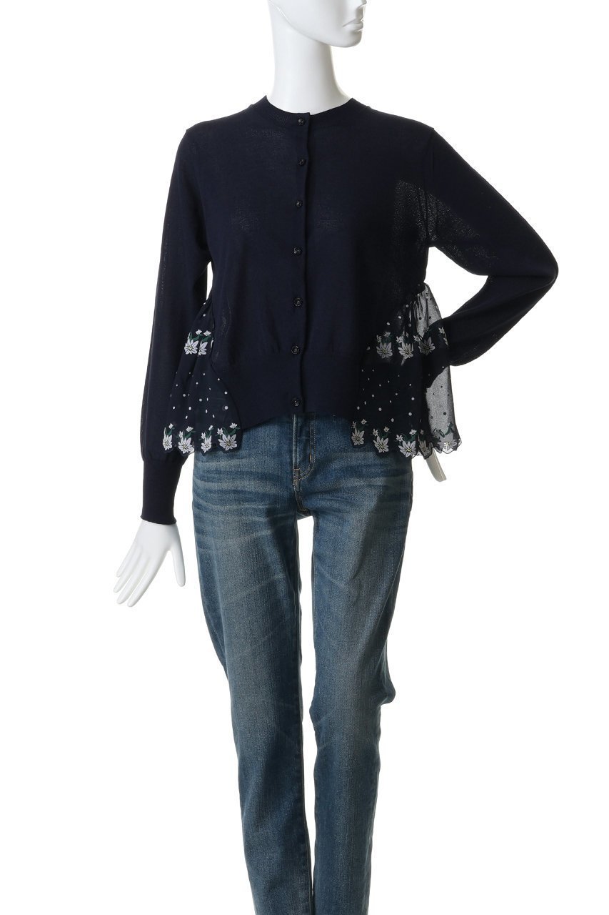 【ミュベール/MUVEIL】のエーデルワイスプリントカーディガン 人気、トレンドファッション・服の通販 founy(ファニー) ファッション Fashion レディースファッション Fashion for Women トップス・カットソー Cut & Sew Tops ニット Knit Tops & Sweaters カーディガン・羽織り Layered Style Cardigans カーディガン Cardigan, Knitwear ドッキング Docking, Mixed Material ハンカチ Handkerchief, Hanky フラワー Flower, Floral プリント Print, Printed Pattern エレガント 上品 Elegant 夏 Summer 新作・新入荷 New Arrivals / New In 春 Spring S/S・春夏 SS, Spring/Summer, Warm Season other-2|ID: prp329100004888813 ipo3291000000036510970