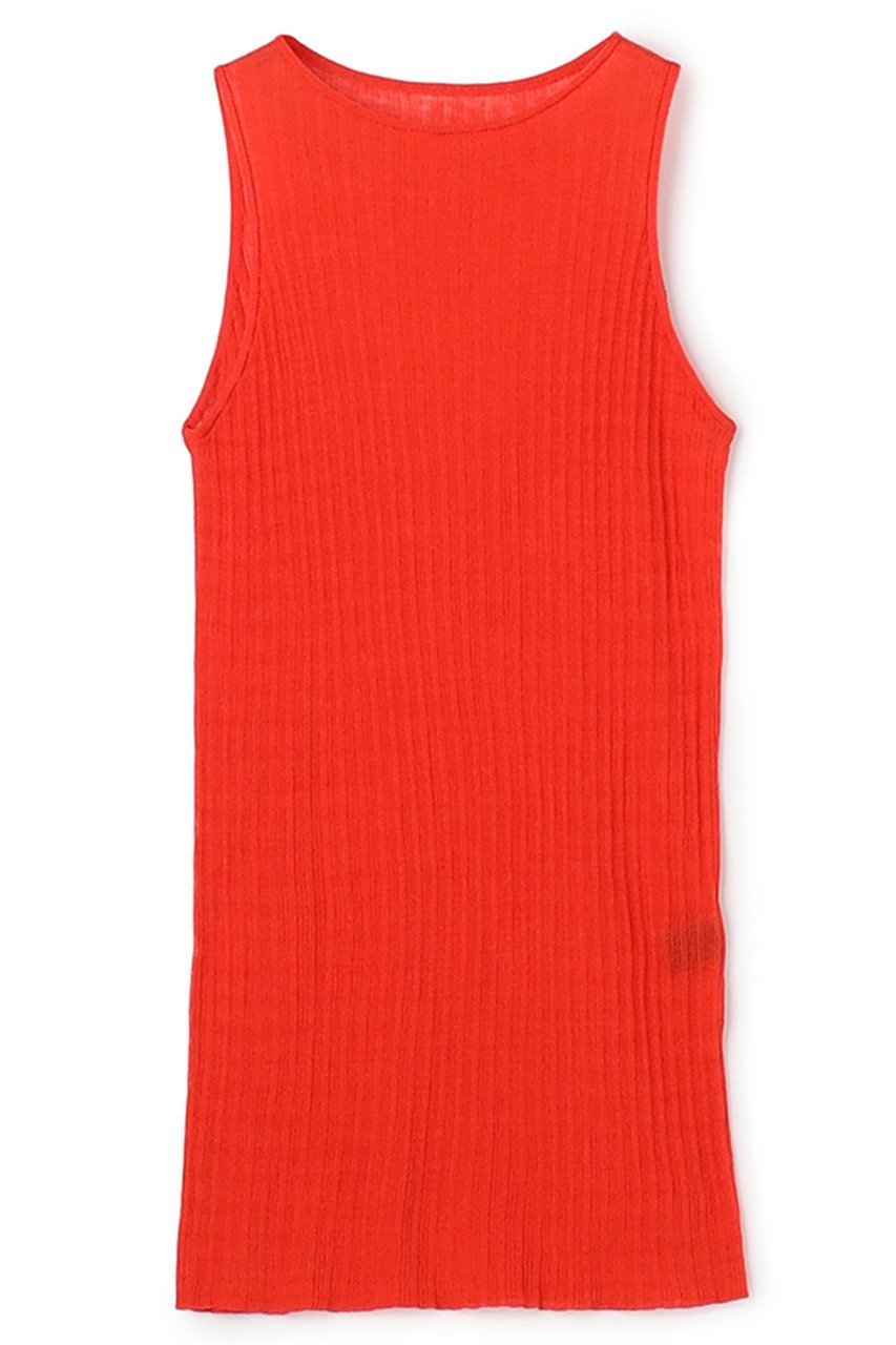【アンクレイヴ/uncrave】の【4/1 12:00販売開始】ランダムリブシアーニット タンクトップ インテリア・キッズ・メンズ・レディースファッション・服の通販 founy(ファニー) 　ファッション　Fashion　レディースファッション　Fashion for Women　トップス・カットソー　Cut & Sew Tops　ニット　Knit Tops & Sweaters　カジュアルプルオーバー・ニットトップス　Pullovers & Knit Tops / Casual Pullovers　インナー　Innerwear　コーティング　Coating, Coated Finish　シンプル　Simple, Minimal　タンク　Tank Top, Sleeveless Top　デコルテ　Décolleté, Neckline　新作・新入荷　New Arrivals / New In　スカーレット|ID: prp329100004888816 ipo3291000000036510993