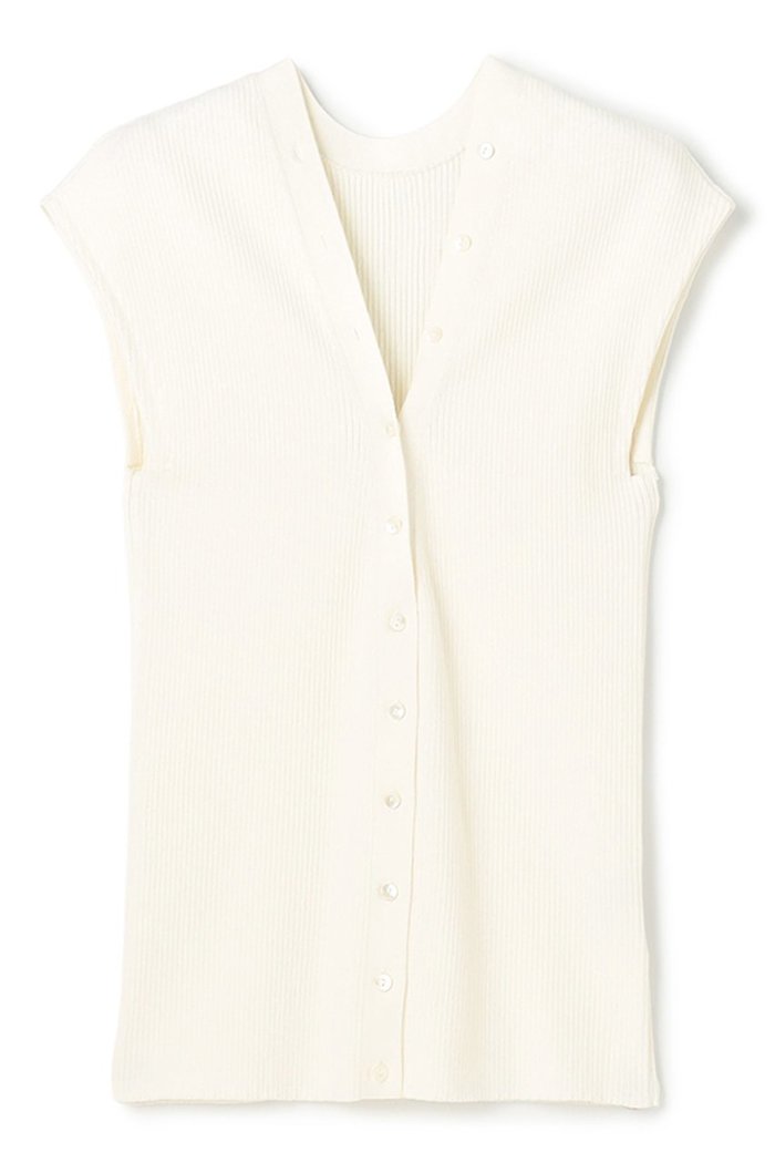 【アンクレイヴ/uncrave】のスムースニット 2WAYジレ インテリア・キッズ・メンズ・レディースファッション・服の通販 founy(ファニー) https://founy.com/ ファッション Fashion レディースファッション Fashion for Women トップス・カットソー Cut & Sew Tops ニット Knit Tops & Sweaters ベスト&ジレ / 重ね着スタイル Vests & Gilets カジュアルプルオーバー・ニットトップス Pullovers & Knit Tops / Casual Pullovers スリーブ Sleeve, Long Sleeve / Short Sleeve フィット Fit, Slim Fit フレンチ French, French Style フロント Front, Front Design 新作・新入荷 New Arrivals / New In |ID: prp329100004888818 ipo3291000000036511003