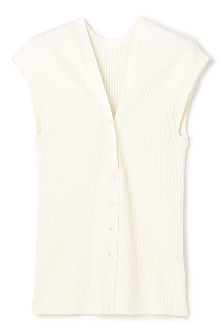 【アンクレイヴ/uncrave】のスムースニット 2WAYジレ インテリア・キッズ・メンズ・レディースファッション・服の通販 founy(ファニー) 　ファッション　Fashion　レディースファッション　Fashion for Women　トップス・カットソー　Cut & Sew Tops　ニット　Knit Tops & Sweaters　ベスト&ジレ / 重ね着スタイル　Vests & Gilets　カジュアルプルオーバー・ニットトップス　Pullovers & Knit Tops / Casual Pullovers　スリーブ　Sleeve, Long Sleeve / Short Sleeve　フィット　Fit, Slim Fit　フレンチ　French, French Style　フロント　Front, Front Design　新作・新入荷　New Arrivals / New In　オフ|ID: prp329100004888818 ipo3291000000036511004