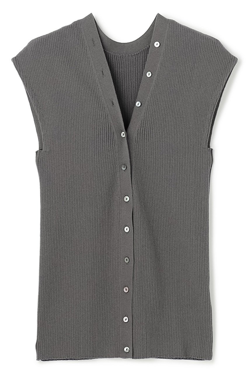 【アンクレイヴ/uncrave】のスムースニット 2WAYジレ インテリア・キッズ・メンズ・レディースファッション・服の通販 founy(ファニー) 　ファッション　Fashion　レディースファッション　Fashion for Women　トップス・カットソー　Cut & Sew Tops　ニット　Knit Tops & Sweaters　ベスト&ジレ / 重ね着スタイル　Vests & Gilets　カジュアルプルオーバー・ニットトップス　Pullovers & Knit Tops / Casual Pullovers　スリーブ　Sleeve, Long Sleeve / Short Sleeve　フィット　Fit, Slim Fit　フレンチ　French, French Style　フロント　Front, Front Design　新作・新入荷　New Arrivals / New In　スレート|ID: prp329100004888818 ipo3291000000036511006