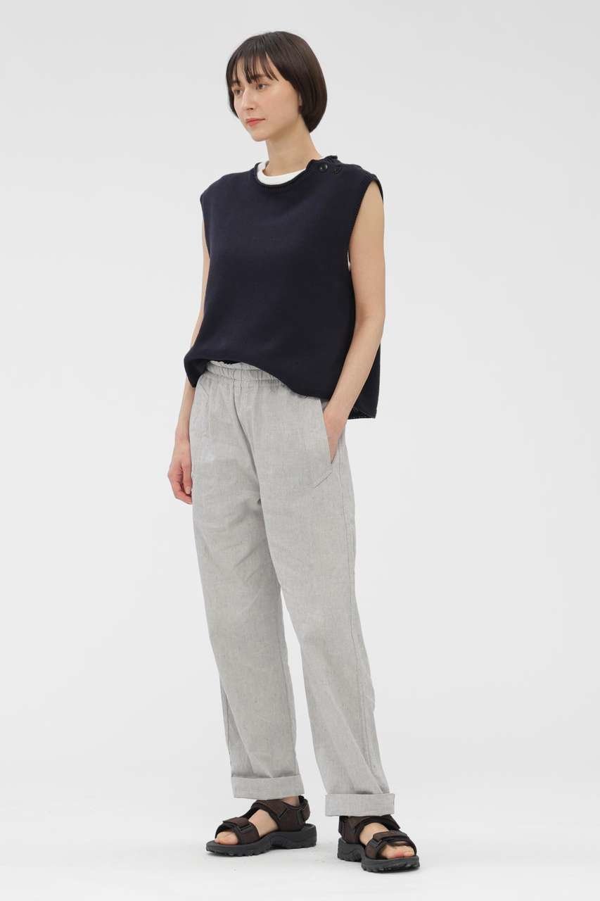 【マーガレットハウエル/MARGARET HOWELL】のWA-SHI COTTON KNITWEAR インテリア・キッズ・メンズ・レディースファッション・服の通販 founy(ファニー) 　ファッション　Fashion　レディースファッション　Fashion for Women　トップス・カットソー　Cut & Sew Tops　ニット　Knit Tops & Sweaters　カジュアルプルオーバー・ニットトップス　Pullovers & Knit Tops / Casual Pullovers　コンパクト　Compact, Small Size　ショルダー　Shoulder, Shoulder Strap　スリット　Slit, Slit Detail　ベスト　Vest, Waistcoat　夏　Summer　新作・新入荷　New Arrivals / New In　ネイビー|ID: prp329100004888819 ipo3291000000036511016