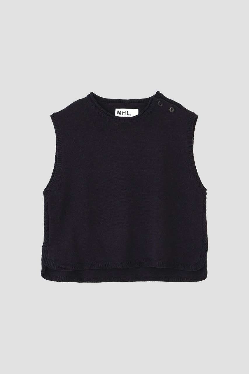 【マーガレットハウエル/MARGARET HOWELL】のWA-SHI COTTON KNITWEAR 人気、トレンドファッション・服の通販 founy(ファニー) 　ファッション　Fashion　レディースファッション　Fashion for Women　トップス・カットソー　Cut & Sew Tops　ニット　Knit Tops & Sweaters　カジュアルプルオーバー・ニットトップス　Pullovers & Knit Tops / Casual Pullovers　コンパクト　Compact, Small Size　ショルダー　Shoulder, Shoulder Strap　スリット　Slit, Slit Detail　ベスト　Vest, Waistcoat　夏　Summer　新作・新入荷　New Arrivals / New In　other-2|ID: prp329100004888819 ipo3291000000036511017