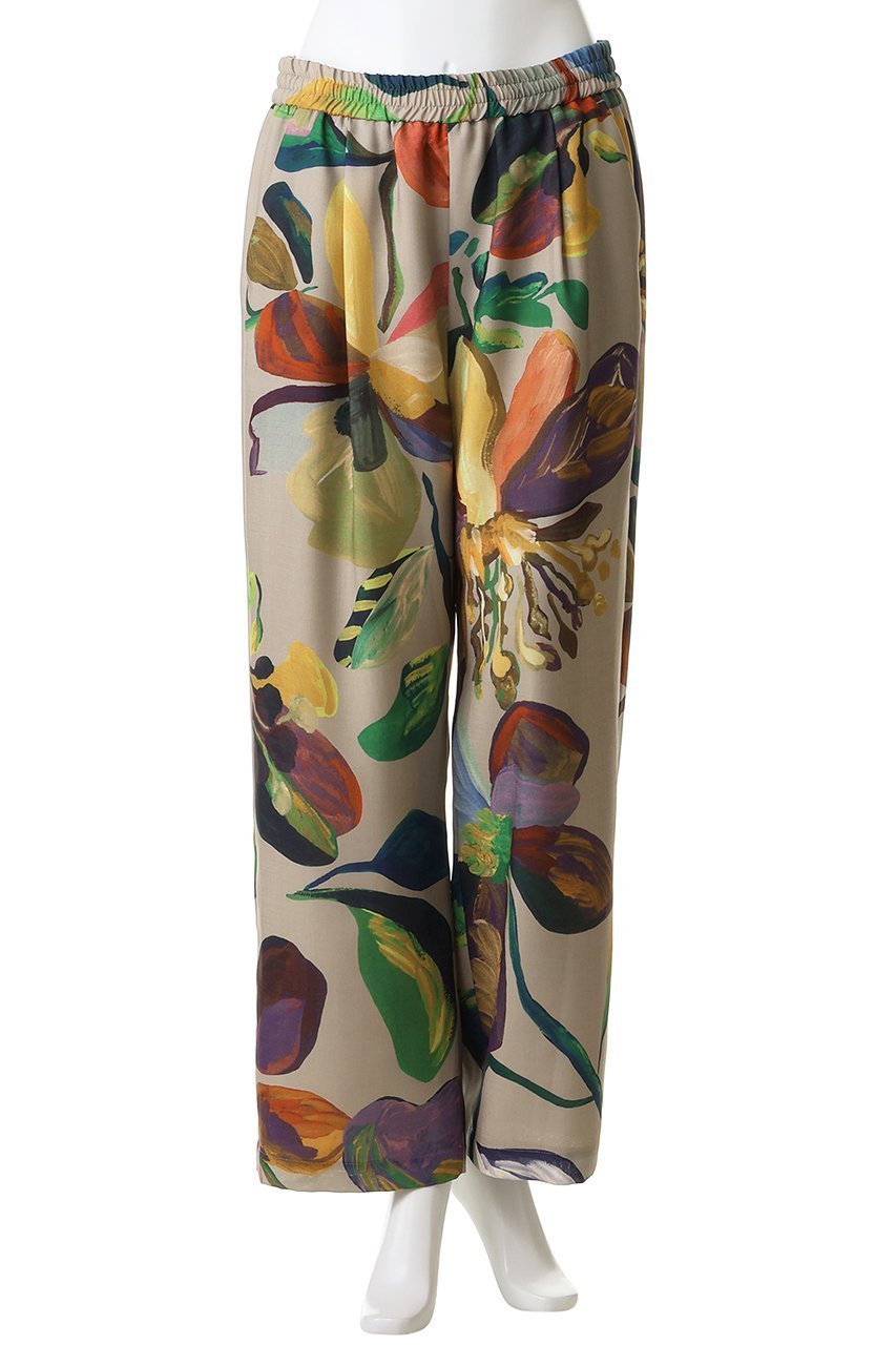 【その他のブランド/Other】のフラワーモチーフプリント ストレートパンツ 人気、トレンドファッション・服の通販 founy(ファニー) 　ファッション　Fashion　レディースファッション　Fashion for Women　パンツ　Pants & Trousers　おすすめ　Recommended / Our Picks　シンプル　Simple, Minimal　ストレート　Straight, Straight Cut　セットアップ　Set-Up, Coordinated Outfit　フラワー　Flower, Floral　プリント　Print, Printed Pattern　モチーフ　Motif, Design Theme　リラックス　Relax, Relaxed Fit　夏　Summer　新作・新入荷　New Arrivals / New In　春　Spring　S/S・春夏　SS, Spring/Summer, Warm Season　other-2|ID: prp329100004888839 ipo3291000000036511180