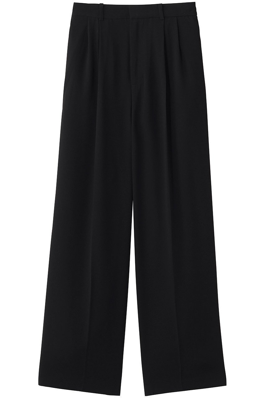 【フォーラム/FOURAM】のBACK SATIN 2TACK PANTS インテリア・キッズ・メンズ・レディースファッション・服の通販 founy(ファニー) 　ファッション　Fashion　レディースファッション　Fashion for Women　パンツ　Pants & Trousers　サテン　Satin, Glossy Fabric　ストレート　Straight, Straight Cut　ロング　Long, Long-Length　新作・新入荷　New Arrivals / New In　BLACK|ID: prp329100004888840 ipo3291000000036511185