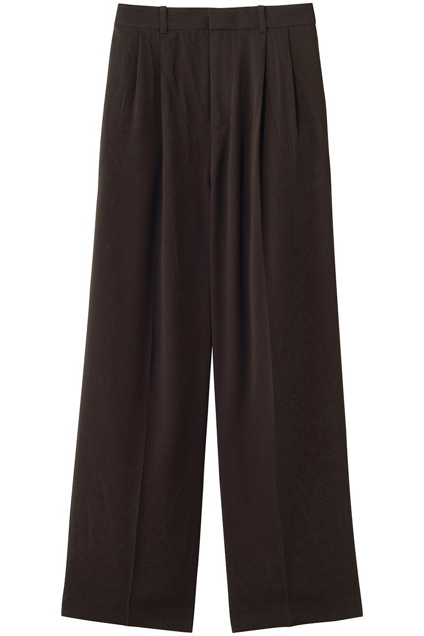 【フォーラム/FOURAM】のBACK SATIN 2TACK PANTS インテリア・キッズ・メンズ・レディースファッション・服の通販 founy(ファニー) 　ファッション　Fashion　レディースファッション　Fashion for Women　パンツ　Pants & Trousers　サテン　Satin, Glossy Fabric　ストレート　Straight, Straight Cut　ロング　Long, Long-Length　新作・新入荷　New Arrivals / New In　BROWN|ID: prp329100004888840 ipo3291000000036511186