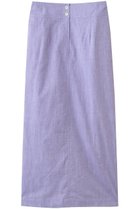 【スリー ドッツ/three dots】のコットンリネン ナロースカート パープル|ID: prp329100004888852 ipo3291000000036511277