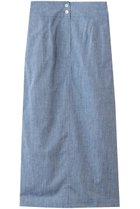 【スリー ドッツ/three dots】のコットンリネン ナロースカート ネイビー|ID: prp329100004888852 ipo3291000000036511279