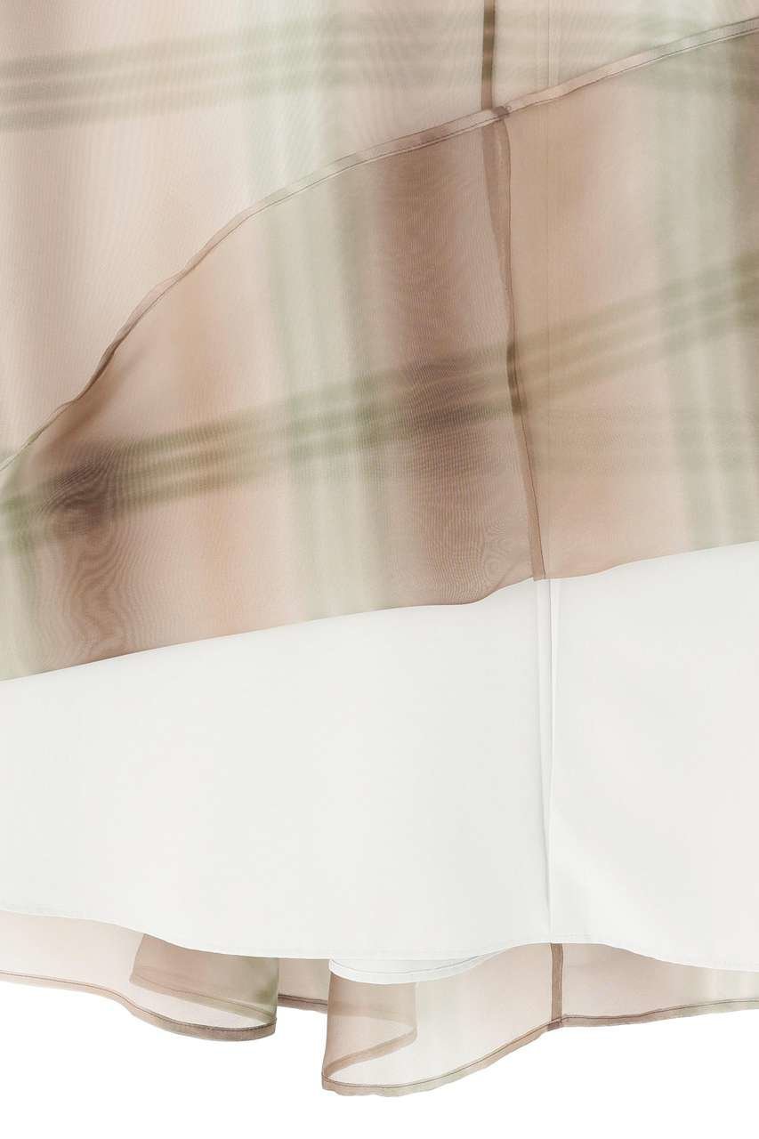 【アドーア/ADORE】のオンブレチェックプリントスカート 人気、トレンドファッション・服の通販 founy(ファニー) 　ファッション　Fashion　レディースファッション　Fashion for Women　スカート　Skirts　ロングスカート　Long Skirts / Maxi & Midi Skirts　オーガンジー　Organza Fabric　グラデーション　Gradient, Ombre　サテン　Satin, Glossy Fabric　チェック　Check, Plaid, Tartan　フレア　Flare, Flared　プリント　Print, Printed Pattern　ロング　Long, Long-Length　新作・新入荷　New Arrivals / New In　other-2|ID: prp329100004888856 ipo3291000000036511311