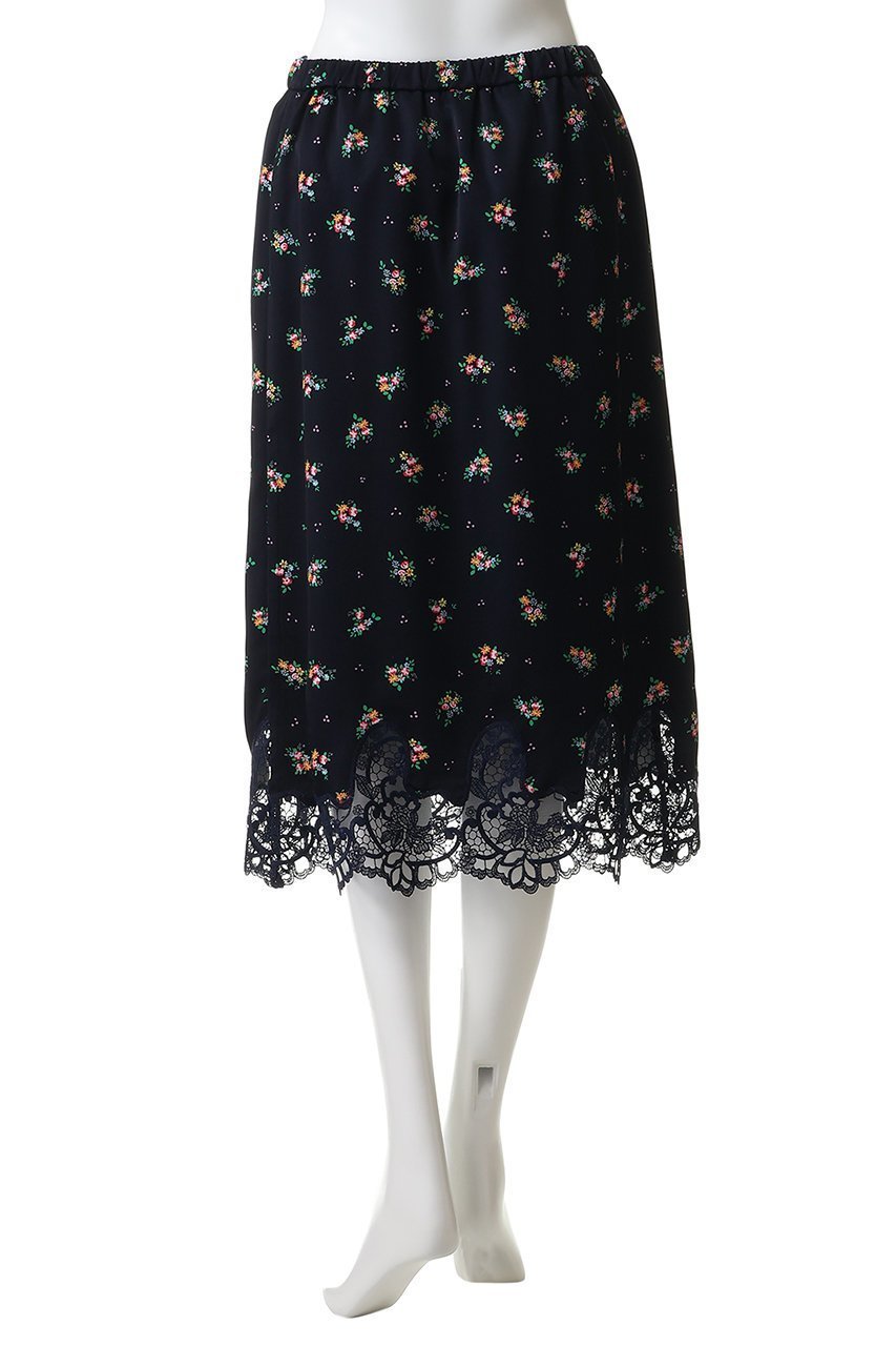 【ミュベール/MUVEIL】のティーカップフラワープリントスカート 人気、トレンドファッション・服の通販 founy(ファニー) 　ファッション　Fashion　レディースファッション　Fashion for Women　スカート　Skirts　サテン　Satin, Glossy Fabric　プリント　Print, Printed Pattern　モチーフ　Motif, Design Theme　レース　Lace, Lace Fabric　エレガント 上品　Elegant　新作・新入荷　New Arrivals / New In　other-4|ID: prp329100004888857 ipo3291000000036511317