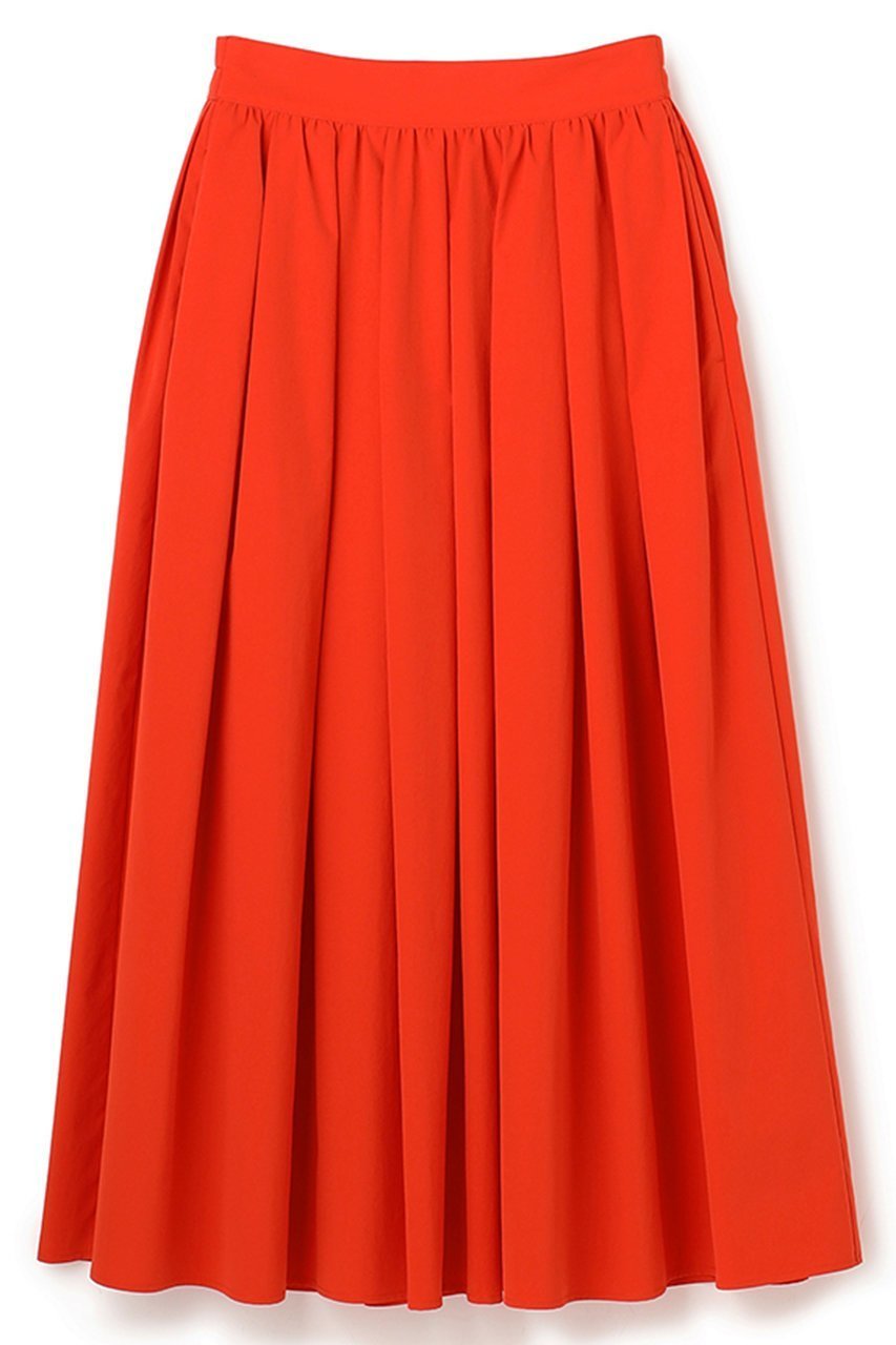 【アンクレイヴ/uncrave】のクールタッチカラータイプライター フレアスカート インテリア・キッズ・メンズ・レディースファッション・服の通販 founy(ファニー) 　ファッション　Fashion　レディースファッション　Fashion for Women　スカート　Skirts　Aライン・フレアスカート　A-Line & Flared Skirts　ロングスカート　Long Skirts / Maxi & Midi Skirts　おすすめ　Recommended / Our Picks　ギャザー　Gathered, Ruffled　セットアップ　Set-Up, Coordinated Outfit　タイプライター　Typewriter Fabric, Crisp Cotton　フレア　Flare, Flared　ロング　Long, Long-Length　吸水　Absorbent, Quick-Dry　夏　Summer　新作・新入荷　New Arrivals / New In　スカーレット|ID: prp329100004888858 ipo3291000000036511321