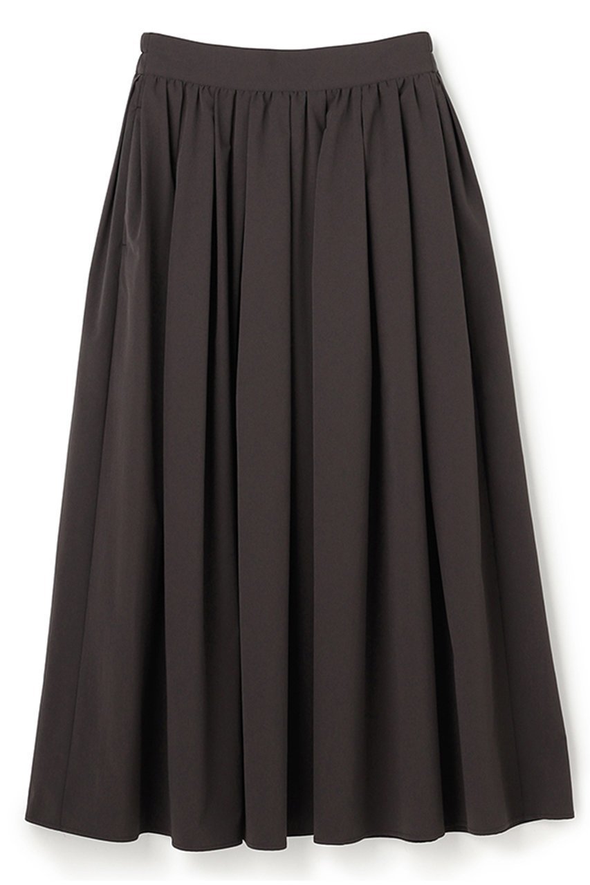 【アンクレイヴ/uncrave】のクールタッチカラータイプライター フレアスカート インテリア・キッズ・メンズ・レディースファッション・服の通販 founy(ファニー) 　ファッション　Fashion　レディースファッション　Fashion for Women　スカート　Skirts　Aライン・フレアスカート　A-Line & Flared Skirts　ロングスカート　Long Skirts / Maxi & Midi Skirts　おすすめ　Recommended / Our Picks　ギャザー　Gathered, Ruffled　セットアップ　Set-Up, Coordinated Outfit　タイプライター　Typewriter Fabric, Crisp Cotton　フレア　Flare, Flared　ロング　Long, Long-Length　吸水　Absorbent, Quick-Dry　夏　Summer　新作・新入荷　New Arrivals / New In　ダークブラウン|ID: prp329100004888858 ipo3291000000036511323