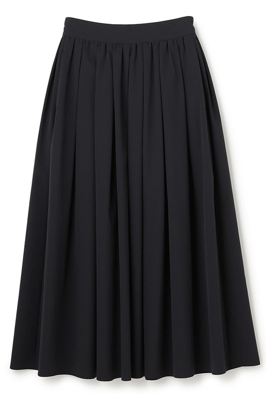 【アンクレイヴ/uncrave】のクールタッチカラータイプライター フレアスカート インテリア・キッズ・メンズ・レディースファッション・服の通販 founy(ファニー) 　ファッション　Fashion　レディースファッション　Fashion for Women　スカート　Skirts　Aライン・フレアスカート　A-Line & Flared Skirts　ロングスカート　Long Skirts / Maxi & Midi Skirts　おすすめ　Recommended / Our Picks　ギャザー　Gathered, Ruffled　セットアップ　Set-Up, Coordinated Outfit　タイプライター　Typewriter Fabric, Crisp Cotton　フレア　Flare, Flared　ロング　Long, Long-Length　吸水　Absorbent, Quick-Dry　夏　Summer　新作・新入荷　New Arrivals / New In　ブラック|ID: prp329100004888858 ipo3291000000036511324