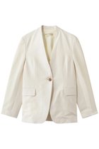 【デザイン ワークス/DESIGN WORKS】の【セットアップ対応】リネン混ノーカラージャケット 大人の最旬トレンドファッション＆コーディネート founy(ファウニー) ファッション Fashion レディースファッション Fashion for Women アウター Coat / Outerwear Collection レディースジャケット・軽アウター Jackets ノーカラージャケット / シンプル上品コーデ Collarless Jackets シンプル Simple, Minimal ジャケット Jacket, Outerwear ストライプ Stripe, Striped Pattern セットアップ Set-Up, Coordinated Outfit デニム Denim, Jeans Material ネップ Nepp, Slub Yarn フェミニン Feminine, Girly フォルム Silhouette, Form リネン Linen, Linen Fabric エレガント 上品 Elegant 再入荷 Restock / Back in Stock 夏 Summer 春 Spring S/S・春夏 SS, Spring/Summer, Warm Season thumbnail オフホワイト|ID: prp329100004888866 ipo3291000000036793199