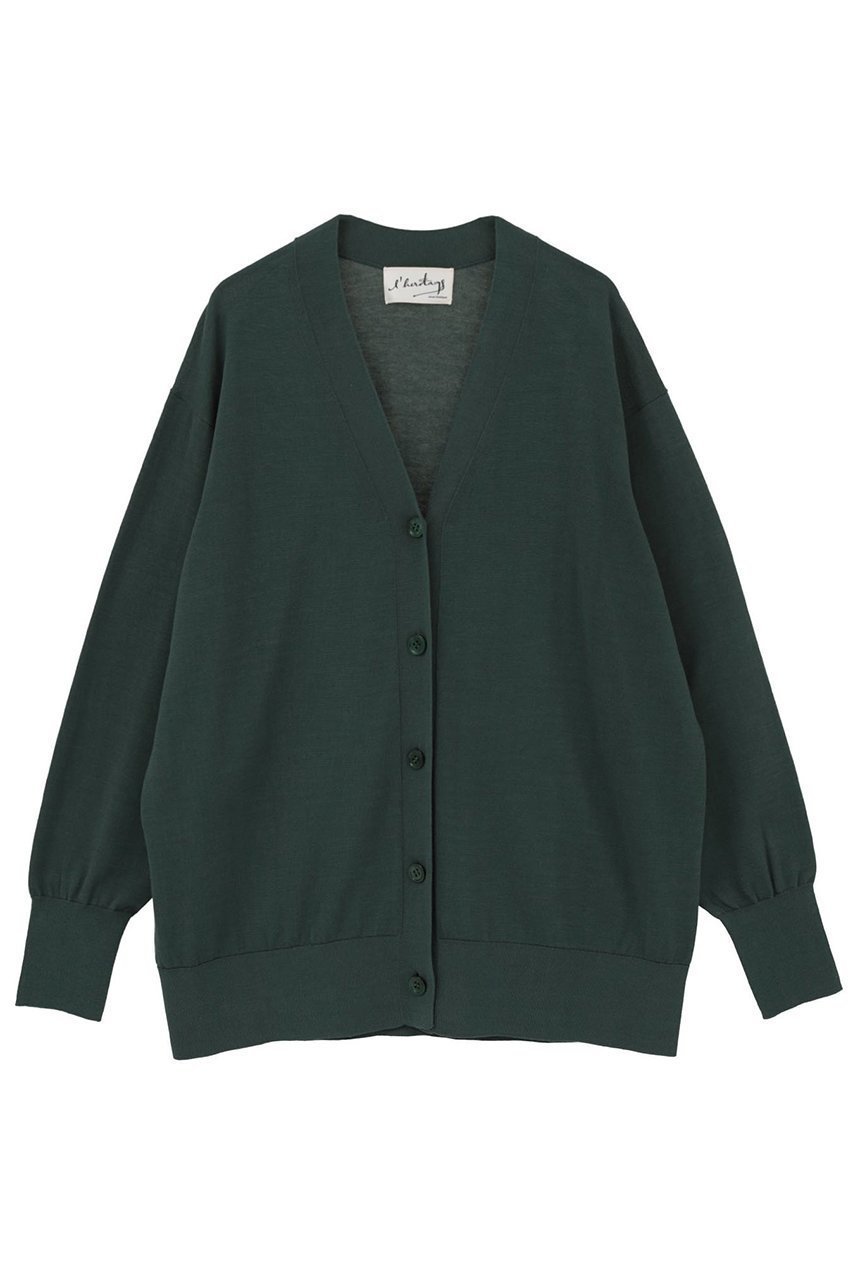 【マルティニーク/martinique】の【l heritage martinique】シルクコットンVネックカーディガン インテリア・キッズ・メンズ・レディースファッション・服の通販 founy(ファニー) 　ファッション　Fashion　レディースファッション　Fashion for Women　トップス・カットソー　Cut & Sew Tops　ニット　Knit Tops & Sweaters　カーディガン・羽織り　Layered Style Cardigans　Vネックトップス　V-Neck Tops / V-Cut Neckline Shirts　おすすめ　Recommended / Our Picks　カーディガン　Cardigan, Knitwear　シルク　Silk, 100% Silk　ノースリーブ　Sleeveless, No-Sleeve　リラックス　Relax, Relaxed Fit　定番　Standard, Basic Item　新作・新入荷　New Arrivals / New In　羽織　Haori, Light Jacket　グリーン|ID: prp329100004888869 ipo3291000000036513344