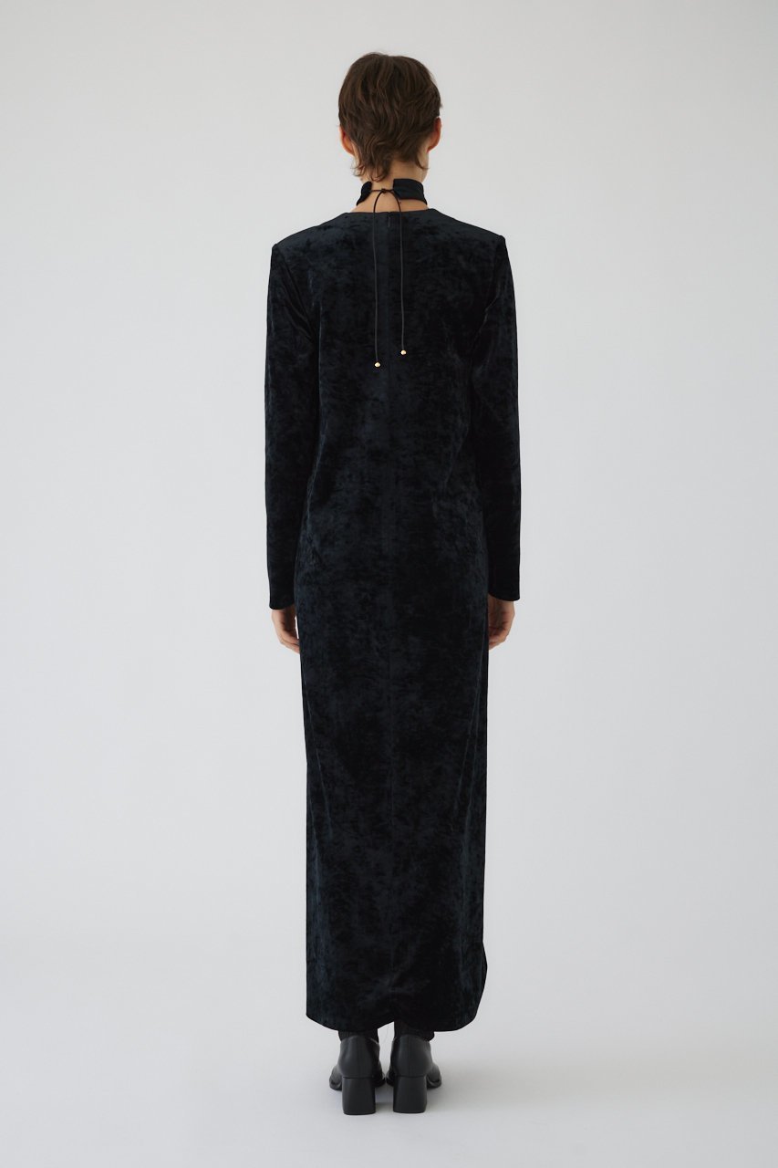 【リムアーク/RIM.ARK】のCrash velour classical dress/ドレス・ワンピース 人気、トレンドファッション・服の通販 founy(ファニー) 　ファッション　Fashion　レディースファッション　Fashion for Women　ワンピース　Dresses　フォーマル・パーティードレス・結婚式用ドレス　Elegant & Casual Dresses　チュニック　Tunic Tops & Dresses　おすすめ　Recommended / Our Picks　クラッシュ　Distressed, Crashed Style　ストレッチ　Stretch, Stretchy Fabric　チュニック　Tunic, Long Top　チョーカー　Tulle, Mesh Fabric　ドレス　Dress, One-Piece　ベロア　Velour, Soft Velvet　ロング　Long, Long-Length　other-4|ID: prp329100004888875 ipo3291000000036514499