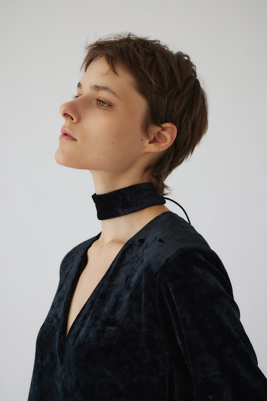 【リムアーク/RIM.ARK】のCrash velour classical dress/ドレス・ワンピース 人気、トレンドファッション・服の通販 founy(ファニー) 　ファッション　Fashion　レディースファッション　Fashion for Women　ワンピース　Dresses　フォーマル・パーティードレス・結婚式用ドレス　Elegant & Casual Dresses　チュニック　Tunic Tops & Dresses　おすすめ　Recommended / Our Picks　クラッシュ　Distressed, Crashed Style　ストレッチ　Stretch, Stretchy Fabric　チュニック　Tunic, Long Top　チョーカー　Tulle, Mesh Fabric　ドレス　Dress, One-Piece　ベロア　Velour, Soft Velvet　ロング　Long, Long-Length　other-8|ID: prp329100004888875 ipo3291000000036514503