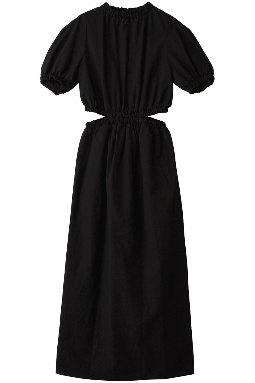 【リムアーク/RIM.ARK】のWaist open gather dress/ドレス・ワンピース インテリア・キッズ・メンズ・レディースファッション・服の通販 founy(ファニー) 　ファッション　Fashion　レディースファッション　Fashion for Women　ワンピース　Dresses　フォーマル・パーティードレス・結婚式用ドレス　Elegant & Casual Dresses　チュニック　Tunic Tops & Dresses　なめらか　Smooth, Silky Texture　オケージョン　Occasion Wear　ギャザー　Gathered, Ruffled　コンパクト　Compact, Small Size　タイプライター　Typewriter Fabric, Crisp Cotton　チュニック　Tunic, Long Top　ドレス　Dress, One-Piece　ロング　Long, Long-Length　ブラック|ID: prp329100004888876 ipo3291000000036514515