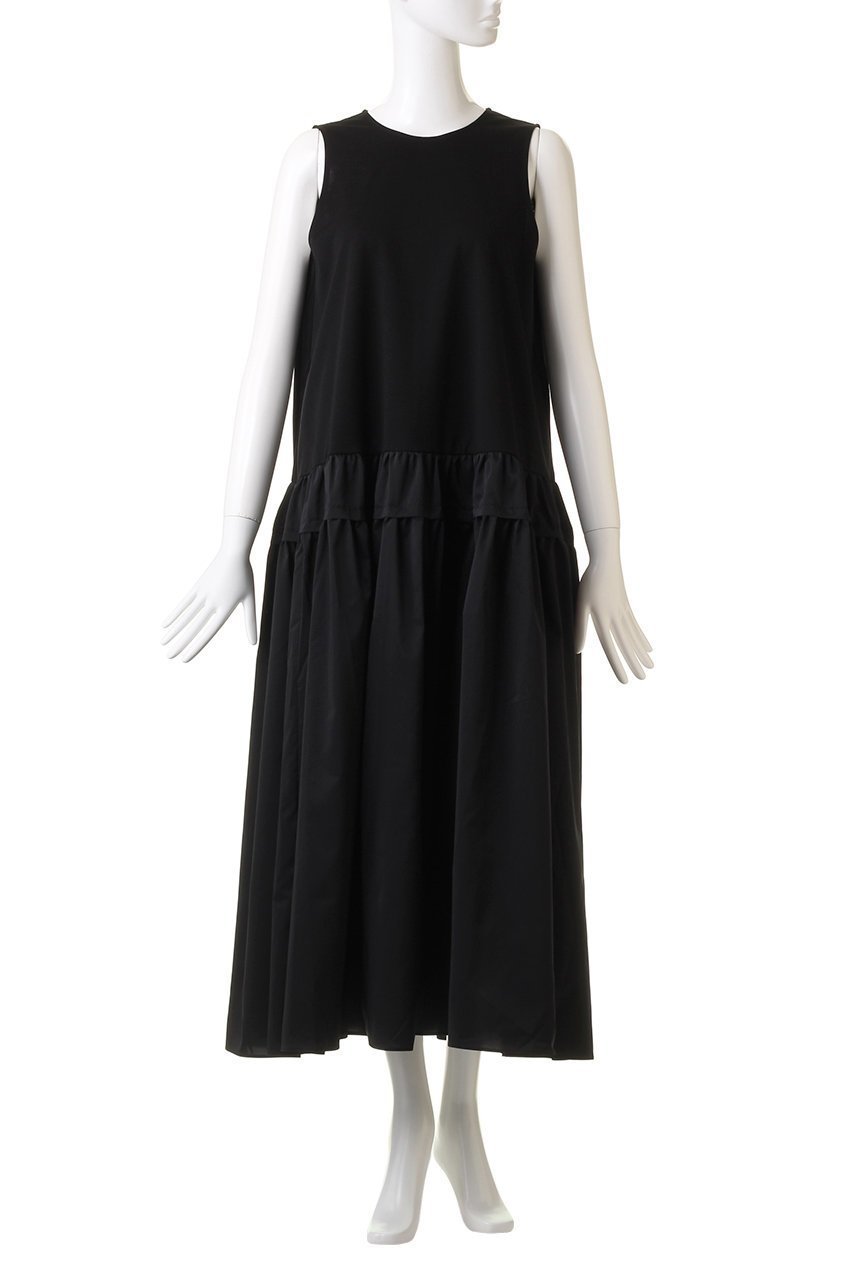 【プルミエ アロンディスモン/1er Arrondissement】のコットンポンチ×タフタワンピース 人気、トレンドファッション・服の通販 founy(ファニー) 　ファッション　Fashion　レディースファッション　Fashion for Women　ワンピース　Dresses　チュニック　Tunic Tops & Dresses　おすすめ　Recommended / Our Picks　アメリカン　American Style　シンプル　Simple, Minimal　スリーブ　Sleeve, Long Sleeve / Short Sleeve　タフタ　Taffeta, Structured Fabric　チュニック　Tunic, Long Top　ドッキング　Docking, Mixed Material　フレア　Flare, Flared　ロング　Long, Long-Length　other-2|ID: prp329100004888880 ipo3291000000036514642