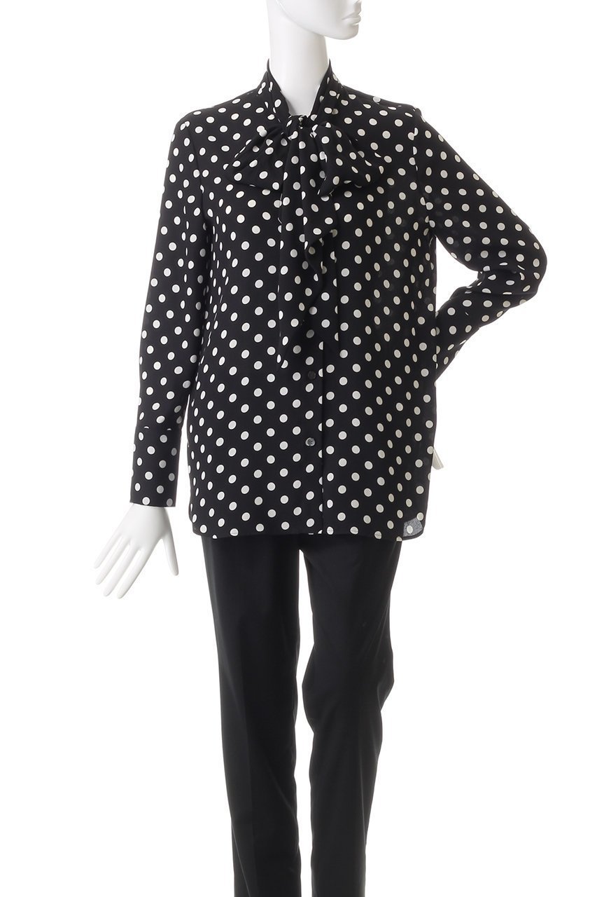 【ジェイドット/j.】の二重織りドットボウタイブラウス 人気、トレンドファッション・服の通販 founy(ファニー) 　ファッション　Fashion　レディースファッション　Fashion for Women　トップス・カットソー　Cut & Sew Tops　シャツ・ブラウス・オフィスカジュアル　Elegant Blouses & Button-Ups　おすすめ　Recommended / Our Picks　とろみ　Fluid, Flowy Fabric　シンプル　Simple, Minimal　スウェット / スエット　Sweatshirt, Sweatwear　スリーブ　Sleeve, Long Sleeve / Short Sleeve　ファブリック　Fabric, Textile　ロング　Long, Long-Length　エレガント 上品　Elegant　other-2|ID: prp329100004888884 ipo3291000000036514861