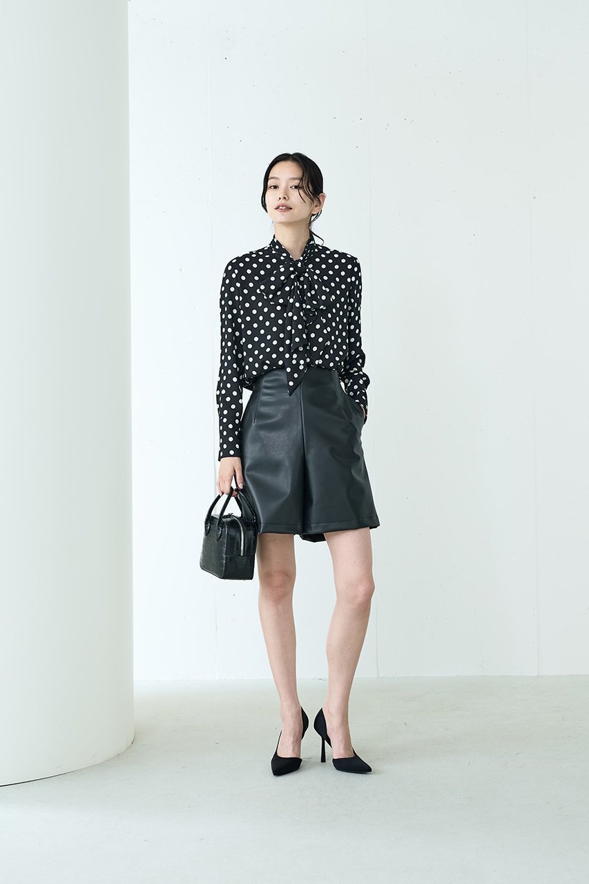 【ジェイドット/j.】の二重織りドットボウタイブラウス 人気、トレンドファッション・服の通販 founy(ファニー) 　ファッション　Fashion　レディースファッション　Fashion for Women　トップス・カットソー　Cut & Sew Tops　シャツ・ブラウス・オフィスカジュアル　Elegant Blouses & Button-Ups　おすすめ　Recommended / Our Picks　とろみ　Fluid, Flowy Fabric　シンプル　Simple, Minimal　スウェット / スエット　Sweatshirt, Sweatwear　スリーブ　Sleeve, Long Sleeve / Short Sleeve　ファブリック　Fabric, Textile　ロング　Long, Long-Length　エレガント 上品　Elegant　other-7|ID: prp329100004888884 ipo3291000000036514866