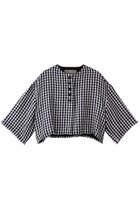 【オブリオ/AUBRIOT】のハウンドトゥース クロップドジャケット 人気、トレンドファッション・服の通販 founy(ファニー) ファッション Fashion レディースファッション Fashion for Women アウター Coat / Outerwear Collection レディースジャケット・軽アウター Jackets イタリア Italy クラシック Classic, Timeless Style シンプル Simple, Minimal ジャケット Jacket, Outerwear ツイード／ツィード Choker, Choker Necklace ハウンドトゥース Houndstooth, Dogtooth Check リラックス Relax, Relaxed Fit thumbnail ネイビー×ホワイト|ID: prp329100004888895 ipo3291000000036515361