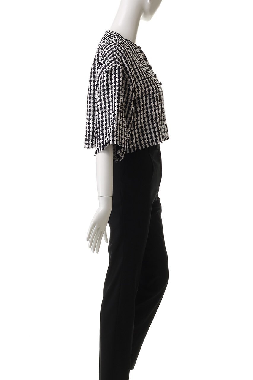 【オブリオ/AUBRIOT】のハウンドトゥース クロップドジャケット 人気、トレンドファッション・服の通販 founy(ファニー) 　ファッション　Fashion　レディースファッション　Fashion for Women　アウター　Coat / Outerwear Collection　レディースジャケット・軽アウター　Jackets　イタリア　Italy　クラシック　Classic, Timeless Style　シンプル　Simple, Minimal　ジャケット　Jacket, Outerwear　ツイード／ツィード　Choker, Choker Necklace　ハウンドトゥース　Houndstooth, Dogtooth Check　リラックス　Relax, Relaxed Fit　other-3|ID: prp329100004888895 ipo3291000000036550022