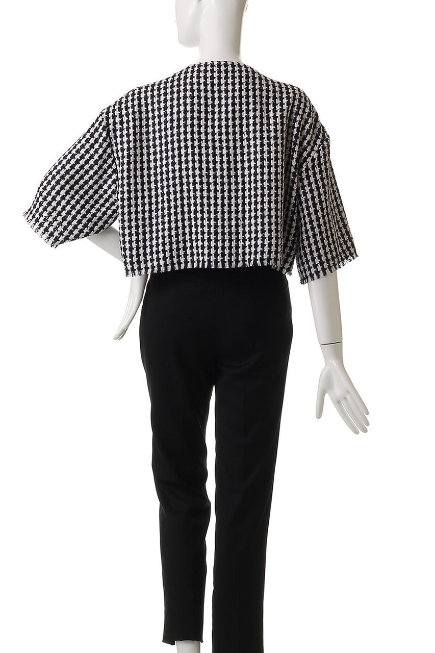 【オブリオ/AUBRIOT】のハウンドトゥース クロップドジャケット 人気、トレンドファッション・服の通販 founy(ファニー) 　ファッション　Fashion　レディースファッション　Fashion for Women　アウター　Coat / Outerwear Collection　レディースジャケット・軽アウター　Jackets　イタリア　Italy　クラシック　Classic, Timeless Style　シンプル　Simple, Minimal　ジャケット　Jacket, Outerwear　ツイード／ツィード　Choker, Choker Necklace　ハウンドトゥース　Houndstooth, Dogtooth Check　リラックス　Relax, Relaxed Fit　other-4|ID: prp329100004888895 ipo3291000000036550023
