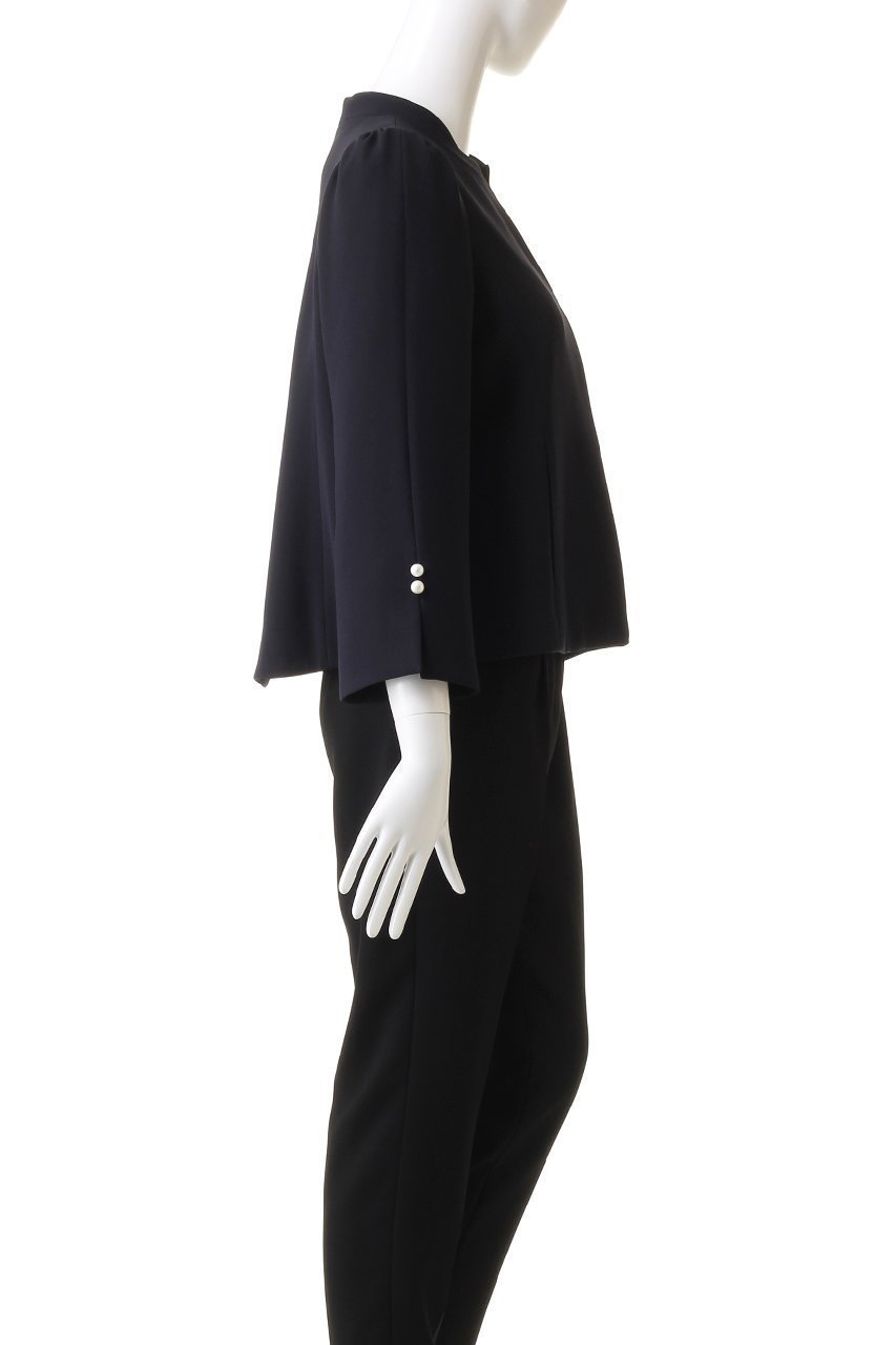 【エムダブリュー/MW】のトリアセテート Aライン ジャケット 人気、トレンドファッション・服の通販 founy(ファニー) 　ファッション　Fashion　レディースファッション　Fashion for Women　アウター　Coat / Outerwear Collection　レディースジャケット・軽アウター　Jackets　ショート　Short, Short Length　ジャケット　Jacket, Outerwear　スタンド　Stand Collar, Upright Stand　ストレッチ　Stretch, Stretchy Fabric　スリット　Slit, Slit Detail　パール　Pearl, Pearl Accent　フレア　Flare, Flared　エレガント 上品　Elegant　ビジネス 仕事 通勤　Business / Work / Commuting　other-3|ID: prp329100004888896 ipo3291000000036550029