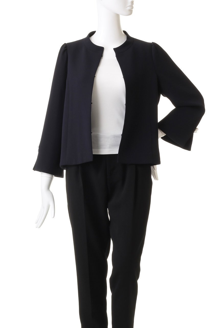 【エムダブリュー/MW】のトリアセテート Aライン ジャケット 人気、トレンドファッション・服の通販 founy(ファニー) 　ファッション　Fashion　レディースファッション　Fashion for Women　アウター　Coat / Outerwear Collection　レディースジャケット・軽アウター　Jackets　ショート　Short, Short Length　ジャケット　Jacket, Outerwear　スタンド　Stand Collar, Upright Stand　ストレッチ　Stretch, Stretchy Fabric　スリット　Slit, Slit Detail　パール　Pearl, Pearl Accent　フレア　Flare, Flared　エレガント 上品　Elegant　ビジネス 仕事 通勤　Business / Work / Commuting　other-7|ID: prp329100004888896 ipo3291000000036550033