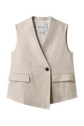 【デパリエ/DEPAREILLE】 リネンツイルジレ人気、トレンドファッション・服の通販 founy(ファニー) ファッション Fashion レディースファッション Fashion for Women アウター Coat / Outerwear Collection レディースジャケット・軽アウター Jackets カットソー Cut and Sewn Top シンプル Simple, Minimal ジャケット Jacket, Outerwear スタイリッシュ Stylish, Fashionable ベスト Vest, Waistcoat エレガント 上品 Elegant |ID:prp329100004888899