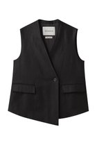 【デパリエ/DEPAREILLE】のリネンツイルジレ 人気、トレンドファッション・服の通販 founy(ファニー) ファッション Fashion レディースファッション Fashion for Women アウター Coat / Outerwear Collection レディースジャケット・軽アウター Jackets カットソー Cut and Sewn Top シンプル Simple, Minimal ジャケット Jacket, Outerwear スタイリッシュ Stylish, Fashionable ベスト Vest, Waistcoat エレガント 上品 Elegant thumbnail ブラック|ID: prp329100004888899 ipo3291000000036515403