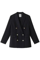【エブール/ebure】の強撚ツイルクレープ 6釦ダブルジャケット 人気、トレンドファッション・服の通販 founy(ファニー) ファッション Fashion レディースファッション Fashion for Women アウター Coat / Outerwear Collection レディースジャケット・軽アウター Jackets シェイプ Shape, Slim Fit ジャケット Jacket, Outerwear ダブル Double, Double-Breasted マニッシュ Mannish, Boyish メタル Metal, Metal Parts 定番 Standard, Basic Item |ID:prp329100004888919