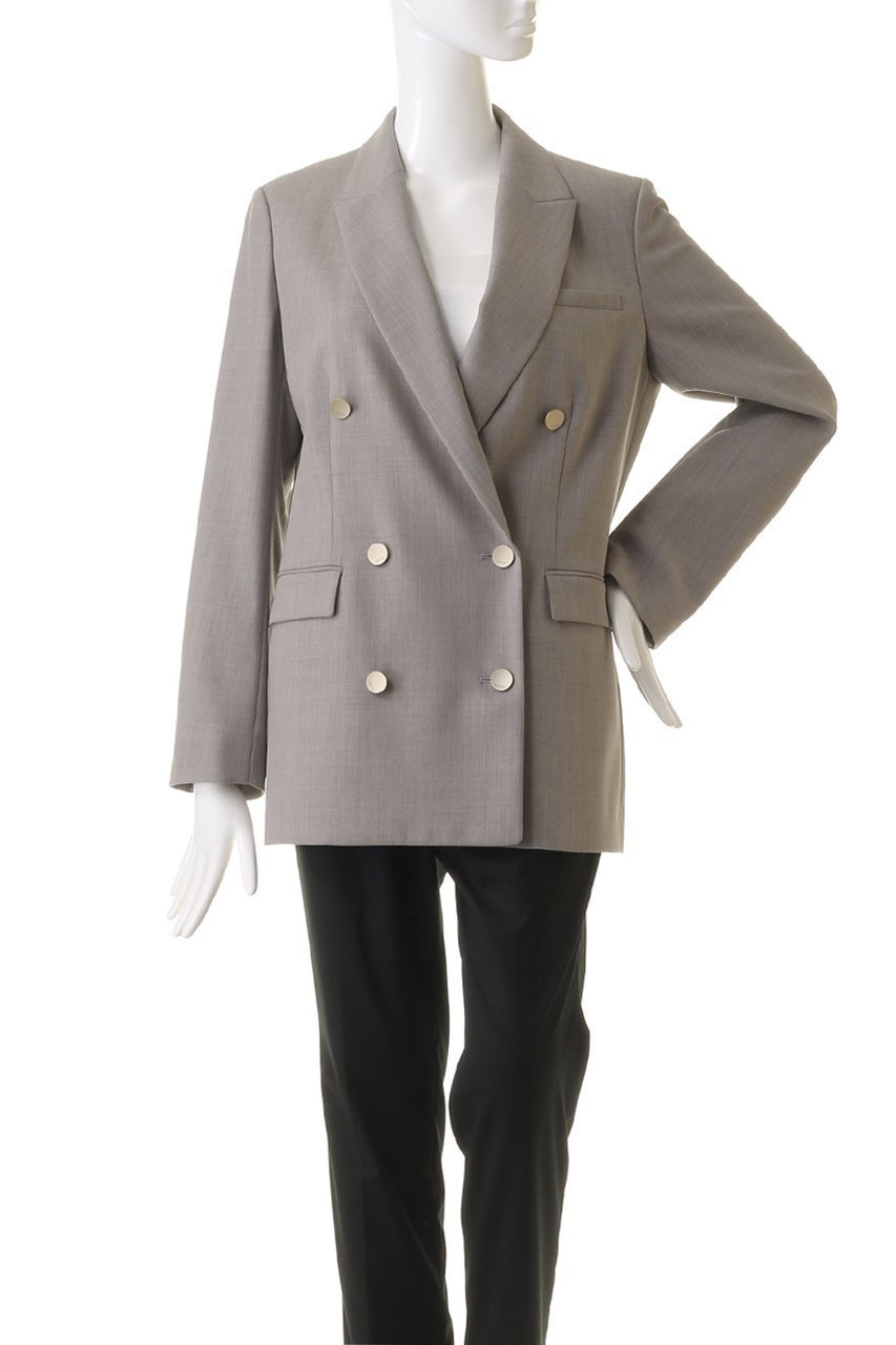 【エブール/ebure】の強撚ツイルクレープ 6釦ダブルジャケット 人気、トレンドファッション・服の通販 founy(ファニー) 　ファッション　Fashion　レディースファッション　Fashion for Women　アウター　Coat / Outerwear Collection　レディースジャケット・軽アウター　Jackets　シェイプ　Shape, Slim Fit　ジャケット　Jacket, Outerwear　ダブル　Double, Double-Breasted　マニッシュ　Mannish, Boyish　メタル　Metal, Metal Parts　定番　Standard, Basic Item　other-2|ID: prp329100004888919 ipo3291000000036515732