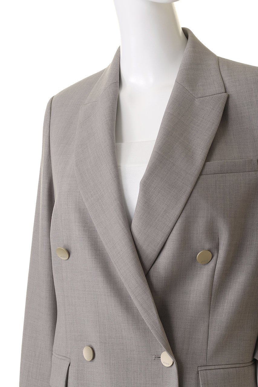 【エブール/ebure】の強撚ツイルクレープ 6釦ダブルジャケット 人気、トレンドファッション・服の通販 founy(ファニー) 　ファッション　Fashion　レディースファッション　Fashion for Women　アウター　Coat / Outerwear Collection　レディースジャケット・軽アウター　Jackets　シェイプ　Shape, Slim Fit　ジャケット　Jacket, Outerwear　ダブル　Double, Double-Breasted　マニッシュ　Mannish, Boyish　メタル　Metal, Metal Parts　定番　Standard, Basic Item　other-5|ID: prp329100004888919 ipo3291000000036515737