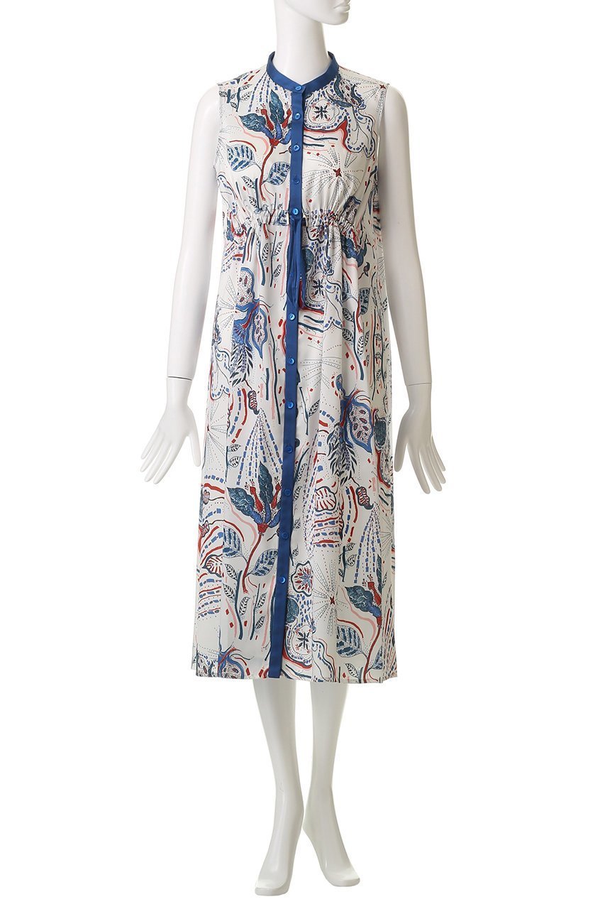 【アナイ/ANAYI】のボタニカルペイズリードロストワンピース 人気、トレンドファッション・服の通販 founy(ファニー) 　ファッション　Fashion　レディースファッション　Fashion for Women　ワンピース　Dresses　チュニック　Tunic Tops & Dresses　チュニック　Tunic, Long Top　フロント　Front, Front Design　ペイズリー　Paisley, Ethnic Pattern　ボタニカル　Botanical, Floral Pattern　モダン　Modern, Contemporary　ロング　Long, Long-Length　エレガント 上品　Elegant　無地　Plain, Solid Color　other-2|ID: prp329100004888931 ipo3291000000036516634