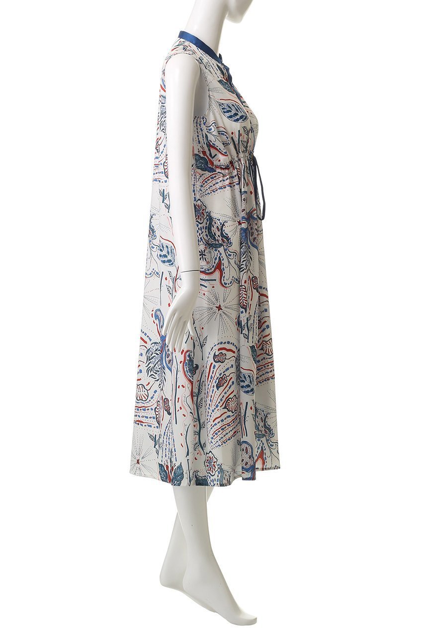 【アナイ/ANAYI】のボタニカルペイズリードロストワンピース 人気、トレンドファッション・服の通販 founy(ファニー) 　ファッション　Fashion　レディースファッション　Fashion for Women　ワンピース　Dresses　チュニック　Tunic Tops & Dresses　チュニック　Tunic, Long Top　フロント　Front, Front Design　ペイズリー　Paisley, Ethnic Pattern　ボタニカル　Botanical, Floral Pattern　モダン　Modern, Contemporary　ロング　Long, Long-Length　エレガント 上品　Elegant　無地　Plain, Solid Color　other-3|ID: prp329100004888931 ipo3291000000036516635