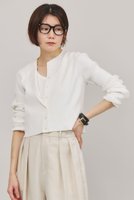 【カレンソロジー/Curensology】のコットンシルクニットカーディガン 人気、トレンドファッション・服の通販 founy(ファニー) ファッション Fashion レディースファッション Fashion for Women トップス・カットソー Cut & Sew Tops ニット Knit Tops & Sweaters カーディガン・羽織り Layered Style Cardigans おすすめ Recommended / Our Picks カーディガン Cardigan, Knitwear コンパクト Compact, Small Size ショート Short, Short Length シルク Silk, 100% Silk ストレッチ Stretch, Stretchy Fabric エレガント 上品 Elegant |ID:prp329100004888947
