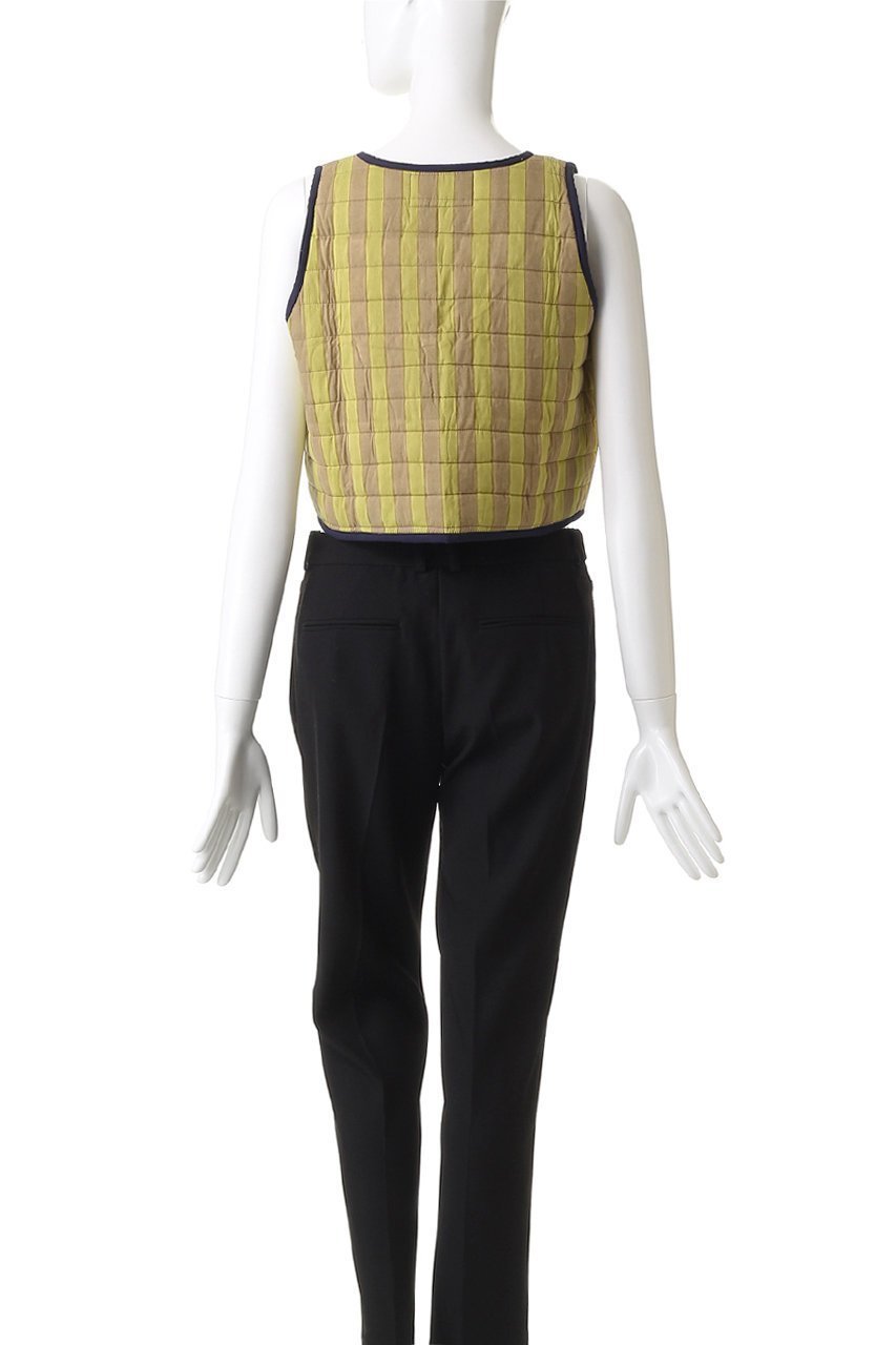 【エスゼット ブロックプリント/SZ Blockprints】のQUILTED VEST DOUBLE THICK STRIPE キルティングベスト 人気、トレンドファッション・服の通販 founy(ファニー) 　ファッション　Fashion　レディースファッション　Fashion for Women　アウター　Coat / Outerwear Collection　レディースジャケット・軽アウター　Jackets　キルティング　Quilted, Quilting　クロップド　Cropped, Short Length　コンパクト　Compact, Small Size　シンプル　Simple, Minimal　ジャケット　Jacket, Outerwear　ストライプ　Stripe, Striped Pattern　パイピング　Piping, Trim Design　ベスト　Vest, Waistcoat　無地　Plain, Solid Color　other-4|ID: prp329100004888948 ipo3291000000036517555
